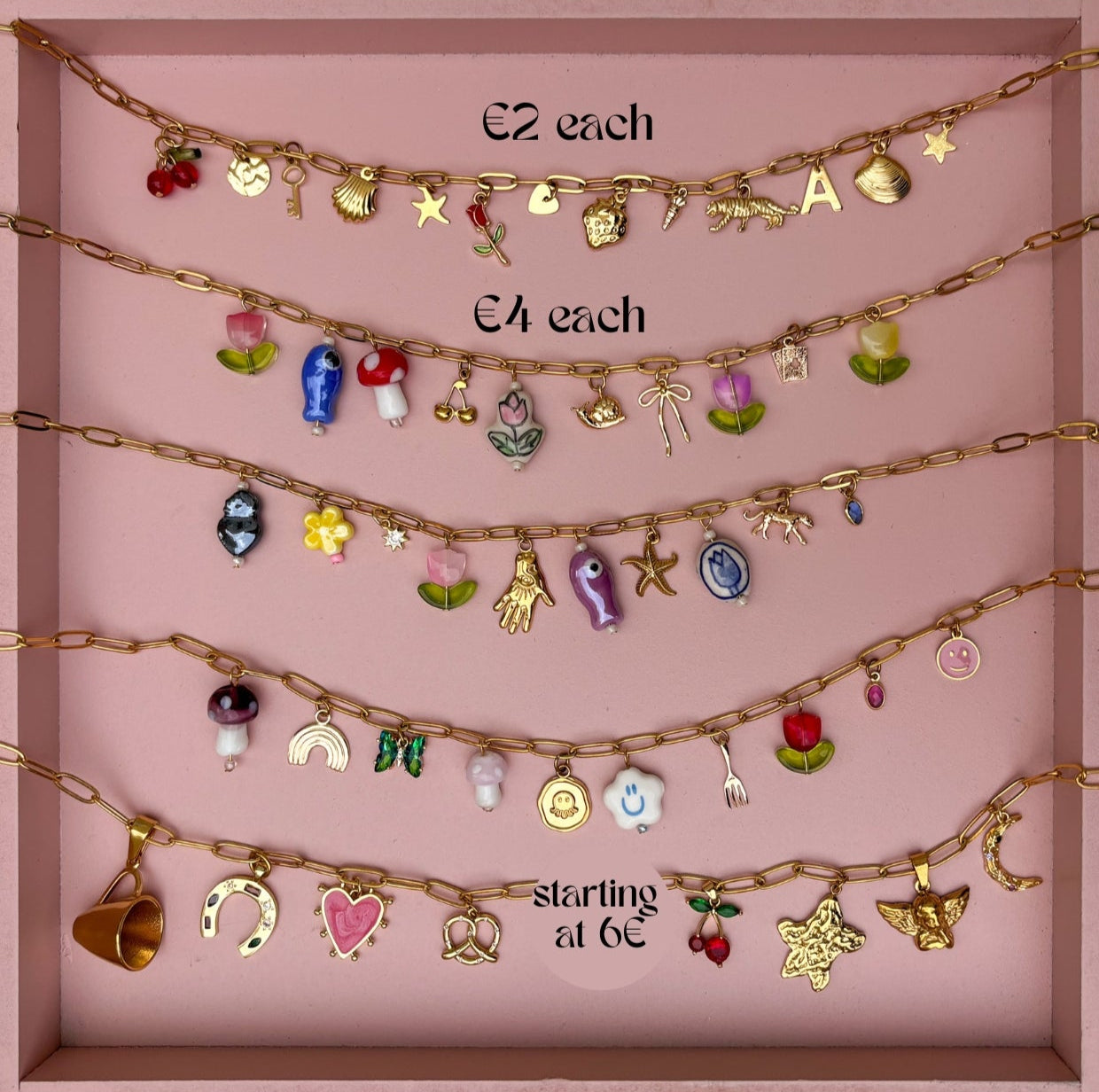 Charms for custom necklace