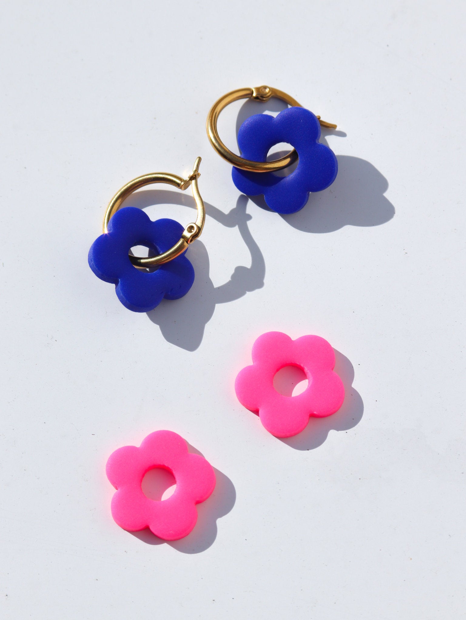 Small Flower Hoops
