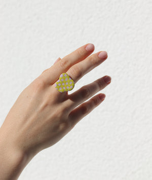 Checkered Blob Ring