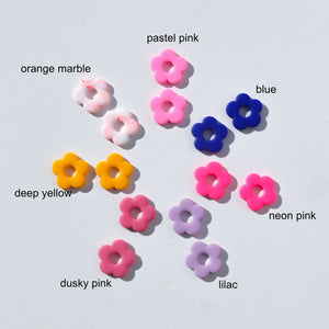 Small Flower Hoops