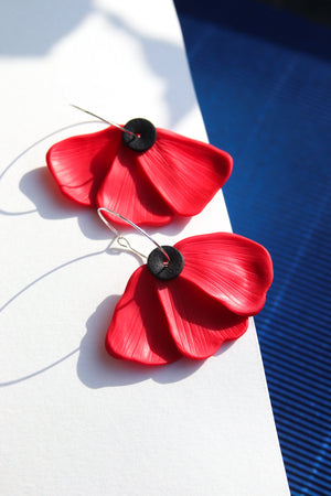 Petal Hoops in Red