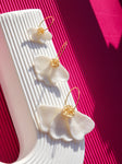 Petal Hoops in White