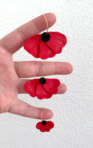 Petal Hoops in Red