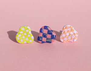 Checkered Blob Ring